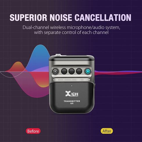 نظام ميكروفون Xvive U6 اللاسلكي لكاميرات DSLR والكاميرا الرقمية والهواتف الذكية in Saudi Arabia