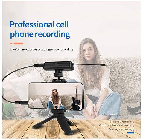 Depusheng نظام ميكروفون لاسلكي Lavalier ميكروفون مع بوديباك قابل لإعادة الشحن وجهاز استقبال هاتف صغير لاسلكي لكاميرات SLR in Kuwait