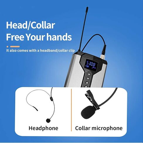 Depusheng نظام ميكروفون لاسلكي Lavalier ميكروفون مع بوديباك قابل لإعادة الشحن وجهاز استقبال هاتف صغير لاسلكي لكاميرات SLR in Kuwait