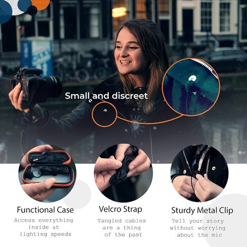 TROYS Professional Omnidirectional Lavalier Lapel Microphone - Condenser Lav Mic for Recording Podcast/Vlogging/Interview/Audio/Video/YouTube - Compatible with iPhone/Android/Tablet/DSLR in Saudi Arabia