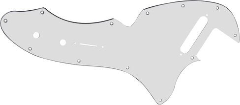 1Pcs Yootones Guitar Scratch Plate Thinline Tele Pickguard Compatible with 69 Telecaster Telecaster Thinline Re-issue Guitar Part (3Ply Black) in Kuwait