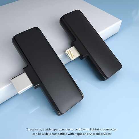 ميكروفونات لافالير لاسلكية من كابالوس لاجهزة ايفون وايباد واندرويد مع حافظة شحن، ميكروفون لاسلكي احترافي لتيك توك ويوتيوب والبث المباشر وتسجيل الفيديو in Kuwait