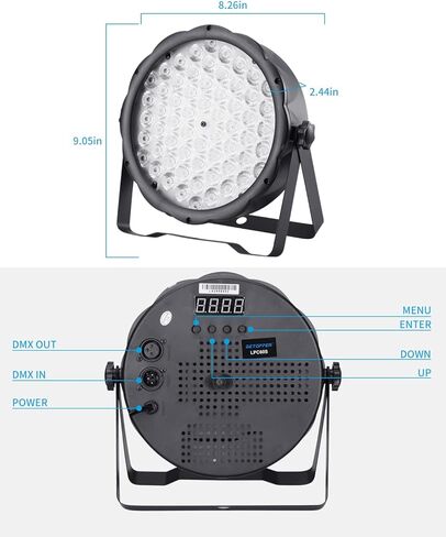 BETOPPER DJ Par Light 60 LED RGB 95W Slim Strobe Stage Wash Lighting Uplight DMX Disco Party Lights لحدث الكنيسة، عيد الميلاد، الزفاف، الأحداث المدرسية، DJ المحمول، عرض الموسيقى الحية وما إلى ذلك (4 حزم) in Kuwait