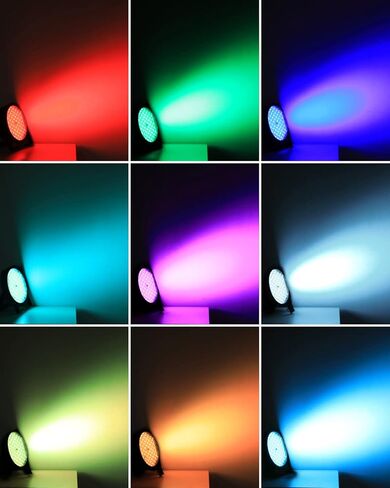 BETOPPER DJ Par Light 60 LED RGB 95W Slim Strobe Stage Wash Lighting Uplight DMX Disco Party Lights لحدث الكنيسة، عيد الميلاد، الزفاف، الأحداث المدرسية، DJ المحمول، عرض الموسيقى الحية وما إلى ذلك (4 حزم) in Kuwait