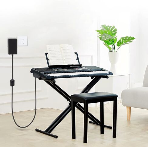 9.5V AC/DC Adapter for Casio Piano Keyboard： UL Listed Power Supply Charger for Casio Keyboard Power Cord AD-5 AD-5MU AD-5MR SA-46 WK-110 WK-220 LK-43 LK-100 LK-120 CTK-496 (8.2 Ft Long Cord) in Kuwait