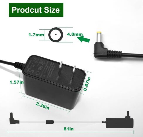 9.5V 1A AC/DC Power Supply Adapter for Casio Piano Keyboard, Charger Cable ADE95100LU/B SA-46 SA-47 SA76 SA-77 SA-78 CTK-2080 CTK-2550 CTK-3200 CTK-3500 LK-265 LK-280 CT-X700 CT-X800 CT-S300 in Kuwait