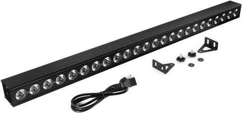 شريط ضوء غسيل المرحلة LED: 24LEDs 96W 4in1 RGBA DJ Light Bar DMX التحكم في الصوت المنشط التشغيل التلقائي Uplights للأحداث الموسيقى والرقص وحفلات الزفاف والعروض الحية وديكور الكنيسة وإضاءة المسرح in Kuwait
