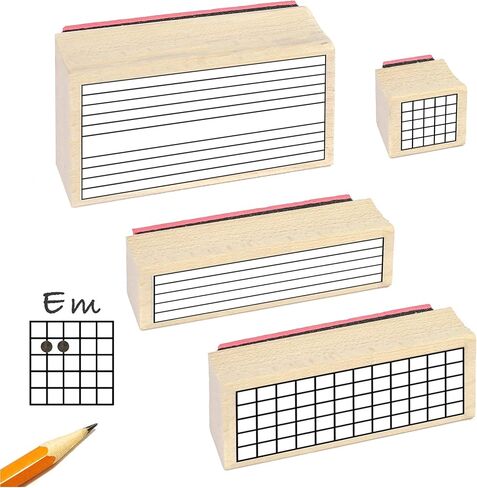 مجموعة هدايا طوابع مطاطية لمعلم الجيتار. (4 طوابع مفيدة لمخططات الأوتار والتابليت ومخططات لوحة الفريتس والموسيقى) in Kuwait