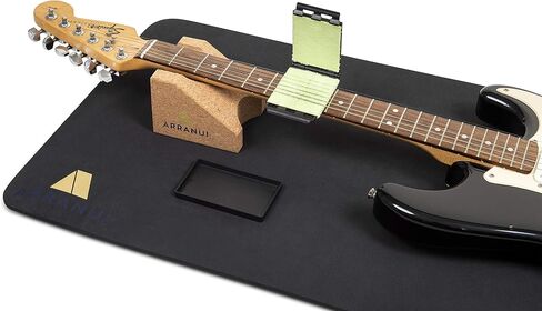 ARRANUI Guitar Work Mat and Neck Rest Support Cradle - Workbench Mat and Guitar Rack - Guitar Cleaning Kit For Repair and Maintenance – Complete with Guitar Accessories - String Cleaner Tool in Saudi Arabia