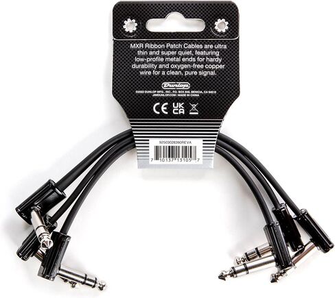 كابل توصيل JIM DUNLOP MXR Ribbon TRS بطول 6 بوصات | 15 سم - 3 حزم، زاوية قائمة 1/4 بوصة (3PDCISTR06R) in Saudi Arabia