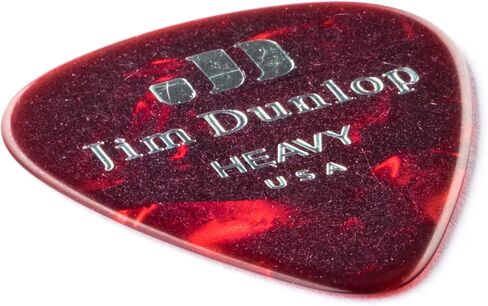 JIM DUNLOP Classic Celluloid Red Pearloid Guitar Picks, Heavy, 12 Pack in Saudi Arabia