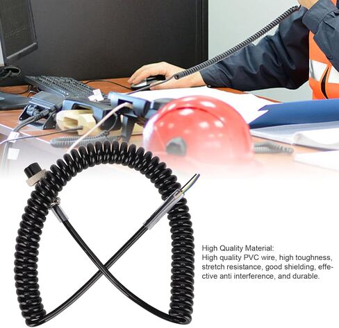 GOWENIC CB/HAM Radio Microphone Cable Replacement, Handy Extension Microphone Cord with Prewired 4 Pin Connector, Radio Transceiver Equipment Microphone Reinforced Cable, Extendable 180cm/70.8in in Saudi Arabia