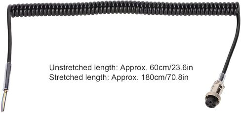 GOWENIC CB/HAM Radio Microphone Cable Replacement, Handy Extension Microphone Cord with Prewired 4 Pin Connector, Radio Transceiver Equipment Microphone Reinforced Cable, Extendable 180cm/70.8in in Saudi Arabia