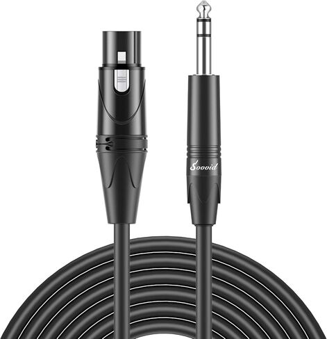 Sovvid أنثى XLR إلى 1/4 (6.35 مم) TRS جاك كابل ميكروفون متوازن 10FT، TRS إلى XLR أنثى كابل سلك ميكروفون للميكروفون الديناميكي in Kuwait