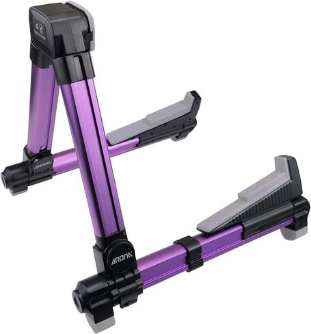 حامل جيتار قابل للطي، حامل جيتار مي لاند عالمي باطار A، مسند جيتار قابل للتعديل ومحمول للجيتار الكلاسيكي والجيتار الصوتي والجيتار الكهربائي والباس والقيثارة مثالي للمسرح والمنزل من البولي يوريثان in Kuwait