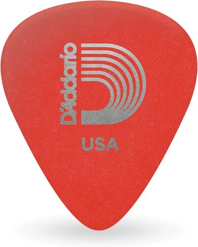 D'Addario Duralin Guitar Picks - Guitar Accessories - Guitar Picks for Acoustic Guitar, Electric Guitar, Bass Guitar - Great Strength, Grip, Durability - Red, Super Light, 0.50mm, 10-Pack in Saudi Arabia