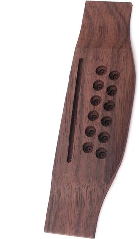 Healifty 12 Strings Guitar Bridge Tailpiece Bridge Saddle Rosewood for Folk Acoustic Guitar Replacement Parts Accessories in Saudi Arabia
