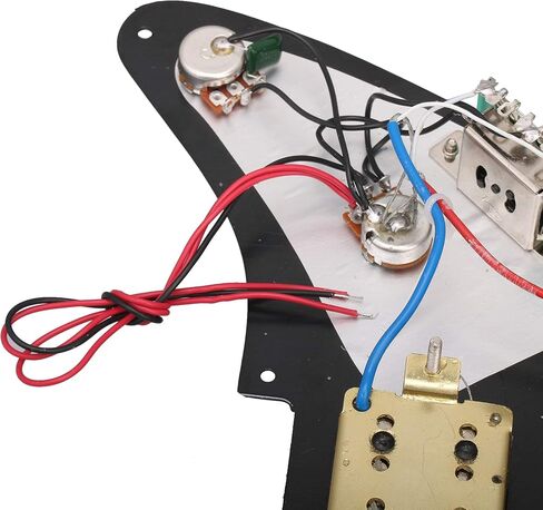 Yibuy 3 طبقات أسود محملة Pickguard HH Set Dual Humbuckers للغيتار الكهربائي in Saudi Arabia