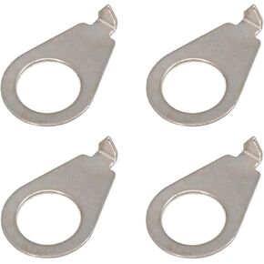 CCeCCe 4 Pack 3/8" Guitar Knobs Pointer Indicator Plates Silver Guitar Control Knob Position Pointers 9.7MM Diameter Washers for Gibson LP Les Paul Electric Guitar Parts (Chrome Nickel)