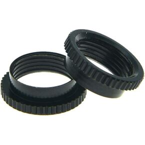 KAISH 2x American Fine Knurled Deep Nut Guitar Toggle Switch Nut Swtich Deep Nut for Les Paul Guitars with Switchcraft Switch Black