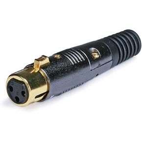 Monoprice 3 Pin XLR Female Mic Connector, Black - Gold Plated Pins, Strain Relief Boot for Corrosion Free Connections in Kuwait