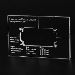 Musiclily Pro CNC Accurate Acrylic Humbucker Pickup Routing Templates Set for Electric Guitar Body and Pickguard