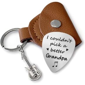Ptzizi I Couldn’t Pick A Better Grandpa, Stainless Steel Guitar Picks Jewelry for Guitar Player Musician Papa Grandpa Father's Day Birthday Christmas Gifts in Kuwait