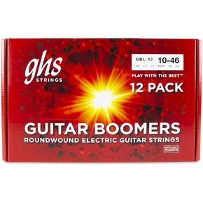 GHS Strings - GBL-12 pack Nickel Plated Electric Guitar String, Light 010-046 (12 sets)