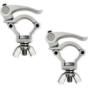 1.26-1.37inch Stage Light Clamps Quick Release Dj Lighting Clamps Heavy Duty 165lbs Fit Pipe OD 32-35mm F24 2Pack