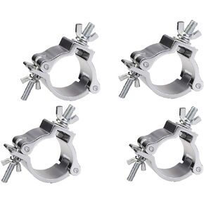 DragonX 4 pack Heavy Duty 66 lb Aluminum Alloy Stage Lighting Black C Clamp Mounting Truss Bracket Hook Clamp for DJ Projector Par Spotlight Moving Head Light Pole Mount Ideal for Truss Clamps DJ