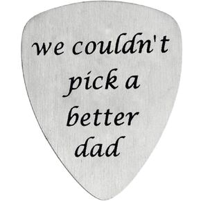 We Couldn't Pick a Better Dad Men’s Stainless Steel Guitar Pick Gift for Daddy Papa Father in Saudi Arabia