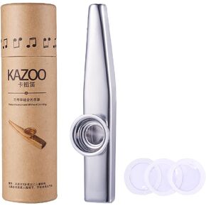 WANDIC Kazoo Flute with 3 Pcs Kazoo Flute Diaphragms, Green Alloy Kazoo Flute Musical Instruments, Good Companion for Guitar, Ukulele and Violin in Saudi Arabia