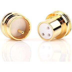 Tertullus 2 Pcs XLR Caps Brass Gold Plated Noise Stopper Dust Proof Shielding Caps Protector (1 XLR Female Caps+1 XLR Male Caps) in Saudi Arabia