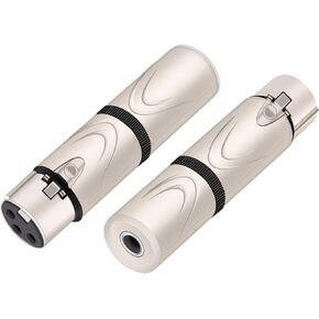 XLR to 1/4 Microphone Audio Adapter TRS to XLR Splitter,6.35mm TS Male to XLR Male/Female,XLR Female to 1/4 Female Adapter,XLR Male to 1/4 Guitar Accessories (XLR Female to 1/4 TS Male(D1050))