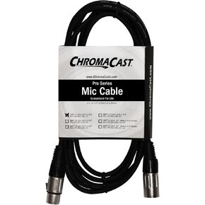ChromaCast Pro Series Mic Cable 50 Feet, Black, XLR Ends (CC-PS-MIC-CBL-50)