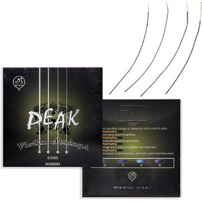 MI&VI PEAK Violin Strings — 4/4 Scale Full Set (E-A-D-G) | Synthetic Core | Ball-Ends | Medium Gauge Tension - By MIVI Music