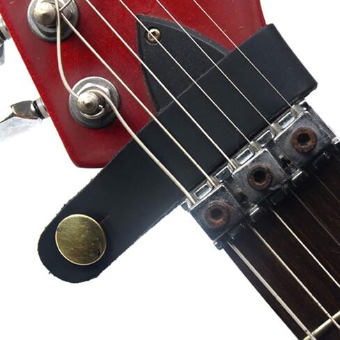 UUYYEO 2 Pcs PU Leather Guitar Headstock Strap Tie Guitar Neck Strap Button Headstock Adapter in Saudi Arabia