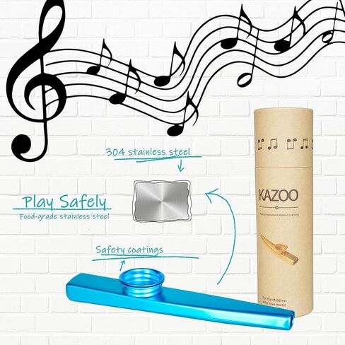 MOCOST Kazoo الرائع، آلة موسيقية صغيرة مع صندوق رائع، تساعد على إنشاء الموسيقى بدون نظرية الموسيقى، ألعاب موسيقية تعليمية للأطفال والكبار الترفيه (أحمر) in Kuwait