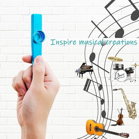 MOCOST Kazoo الرائع، آلة موسيقية صغيرة مع صندوق رائع، تساعد على إنشاء الموسيقى بدون نظرية الموسيقى، ألعاب موسيقية تعليمية للأطفال والكبار الترفيه (أحمر) in Kuwait