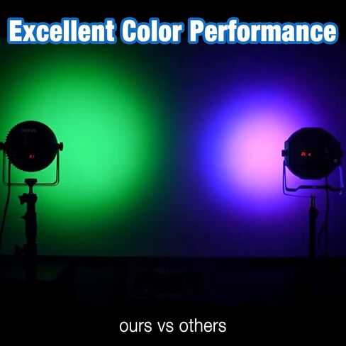 RIUKOE Led أضواء للمسرح الاسمية ضوء غسل DJ الإضاءة DMX RGBWAUV 6in1 الصوت المنشط Uplighting للحزب ، عيد الميلاد ، النادي ، الزفاف in Kuwait