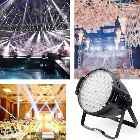 بيتوبر 54 مصباح LED فائق السطوع DMX-512 دي جيه للمسرح / اوف وايت اضاءة 5000 لومن للمسرح والاستوديو واستوديو التصوير وديكور المنزل والحفلات والمناسبات الكنسية وحفلات الزفاف وما إلى ذلك in Kuwait