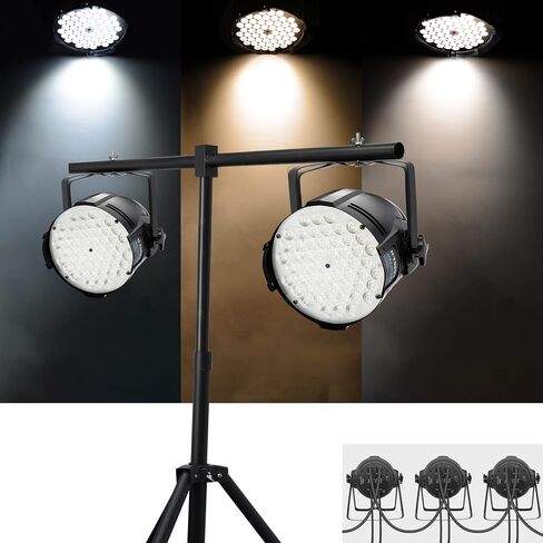 بيتوبر 54 مصباح LED فائق السطوع DMX-512 دي جيه للمسرح / اوف وايت اضاءة 5000 لومن للمسرح والاستوديو واستوديو التصوير وديكور المنزل والحفلات والمناسبات الكنسية وحفلات الزفاف وما إلى ذلك in Kuwait