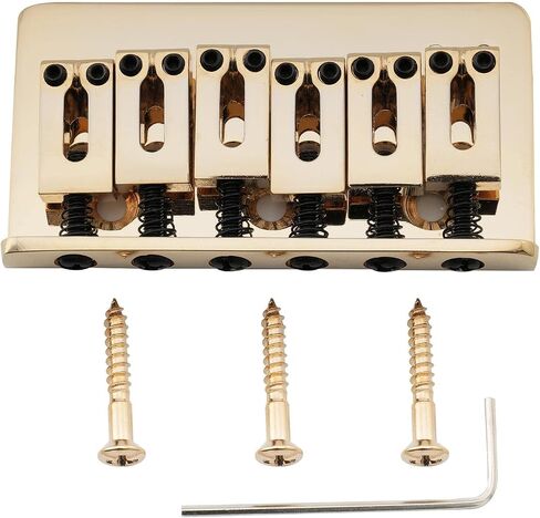 Musiclily Pro 54mm Modern Hardtail Fixed Bridge for Import Strat Tele Style Electric Guitar, Chrome in Kuwait