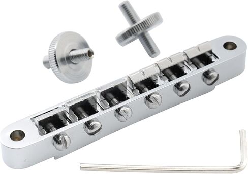 Musiclily Pro 52mm ABR-1 Tune-o-matic Bridge لجيتار كهربائي Epiphone Les Paul SG Style، كروم in Saudi Arabia