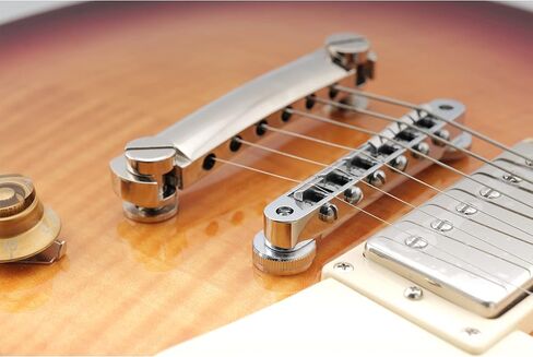 Musiclily Pro 52mm ABR-1 Tune-o-matic Bridge لجيتار كهربائي Epiphone Les Paul SG Style، كروم in Saudi Arabia