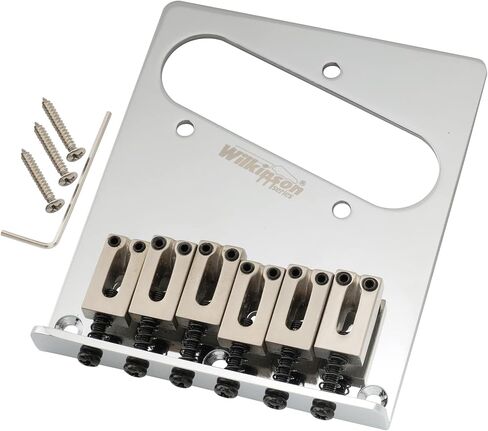 Wilkinson M Series 52.5mm Modern Telecaster Bridge 6 Saddles for American Standard Tele Style Electric Guitar, Black in Saudi Arabia