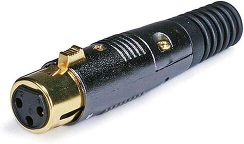Monoprice 3 Pin XLR Female Mic Connector, Black - Gold Plated Pins, Strain Relief Boot for Corrosion Free Connections in Saudi Arabia