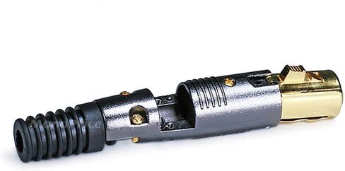 Monoprice 3 Pin XLR Female Mic Connector, Black - Gold Plated Pins, Strain Relief Boot for Corrosion Free Connections in Saudi Arabia