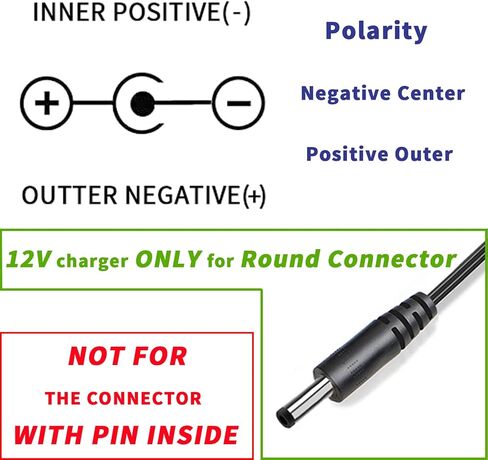 سلك طاقة 12 فولت مدرج في قائمة UL لـ Casio PX-100 PX-110 PX-120 PX-720 PX-720C محول تيار متردد بديل للوحة مفاتيح البيانو الرقمية لـ Privia WK-1200 WK-3700 WK-3800 6.0 قدم إمداد بتيار مستمر طويل جدًا in Kuwait
