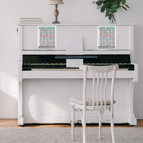 قطعتان من مخطط أوتار البيانو للمبتدئين، ملصق مخطط بيانو مقاس 8.3 × 11.8 بوصة، مخطط أوتار بيانو مقاوم للماء، للطلاب، معلمي الموسيقى، الملحنين، عشاق الموسيقى in Kuwait